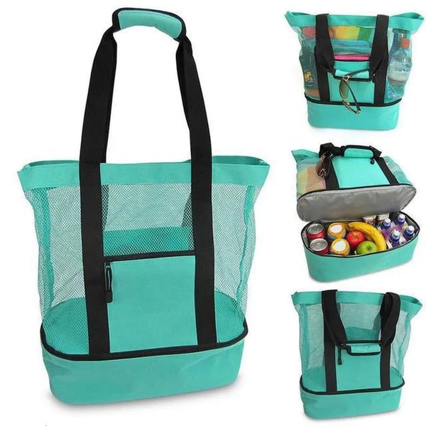 CoolerBag™ - Bolsa de praia com compartimento térmico embutido