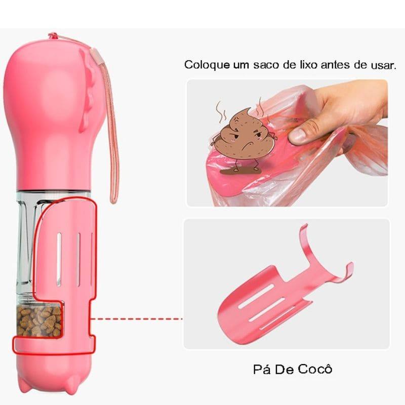 Garrafa Multifuncional 3 em 1 para Pets