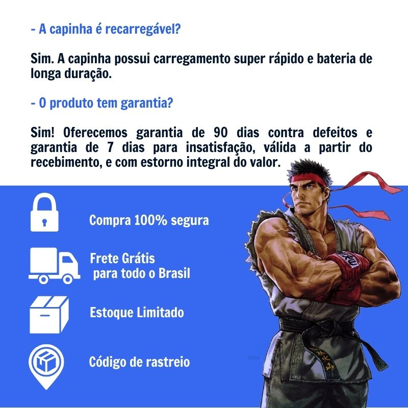 Capa de iPhone GameCase Retrô ORIGINAL com MAIS DE 30 JOGOS nostálgicos + CABO USB DE BRINDE (ÚLTIMO DIA EM PROMOÇÃO)