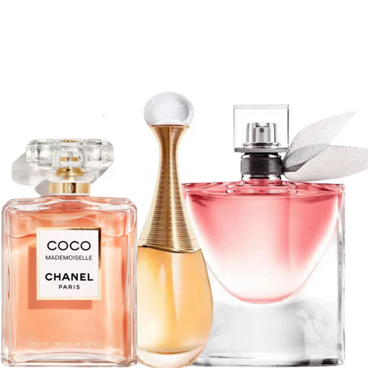 3 Parfums - J'Adore, La vie est belle and Coco Mademoiselle - (Eau de Parfum)