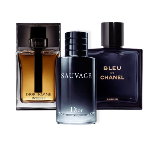 3 Parfums - Sauvage, Bleu de Chanel and Homme Intense - (Eau de Parfum)
