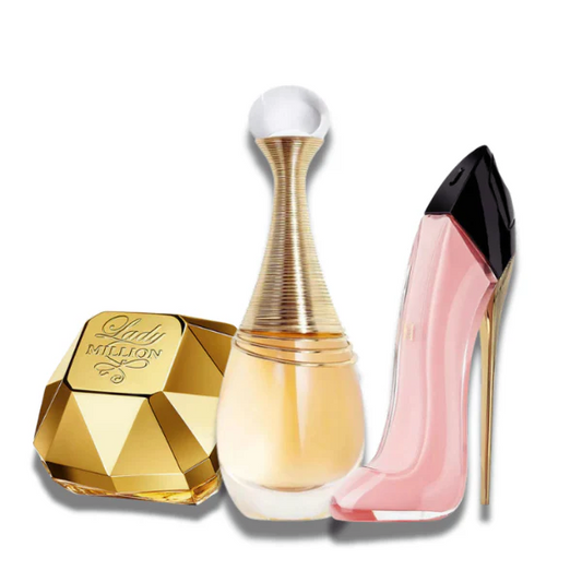 3 Parfums - Lady Million, J'Adore and Good Girl Blush - (Eau de Parfum)