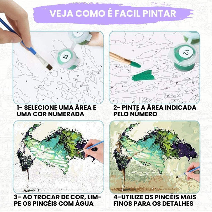 Kit Pintura Numerada Terapêutica