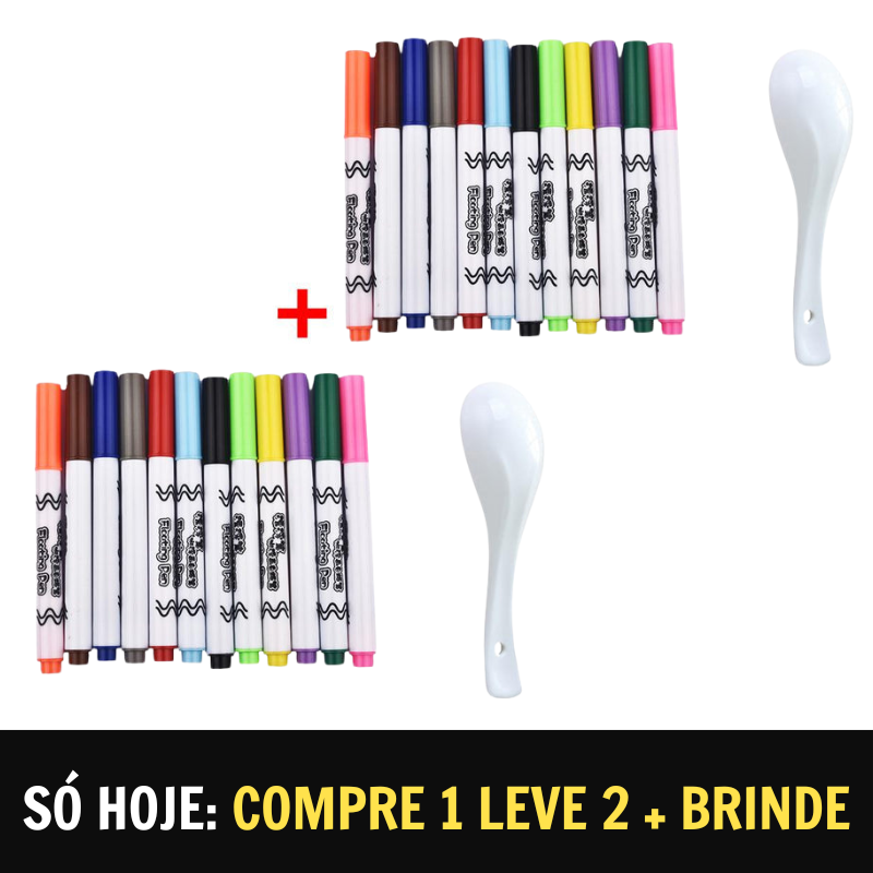 Caneta mágica de pintura - Tatuagem adesiva (Compre 1 leve 2) + Brinde
