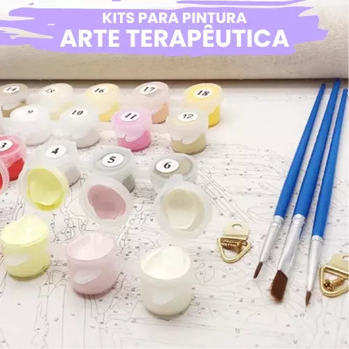 Kit Pintura Numerada Terapêutica