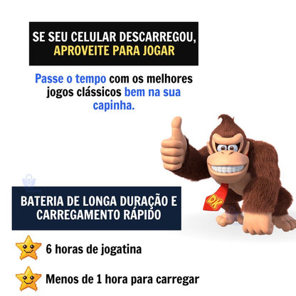 Capa de iPhone GameCase Retrô ORIGINAL com MAIS DE 30 JOGOS nostálgicos + CABO USB DE BRINDE (ÚLTIMO DIA EM PROMOÇÃO)