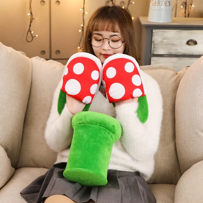 Pantufa Super Mario Planta Carnívora + Brinde Exclusivo
