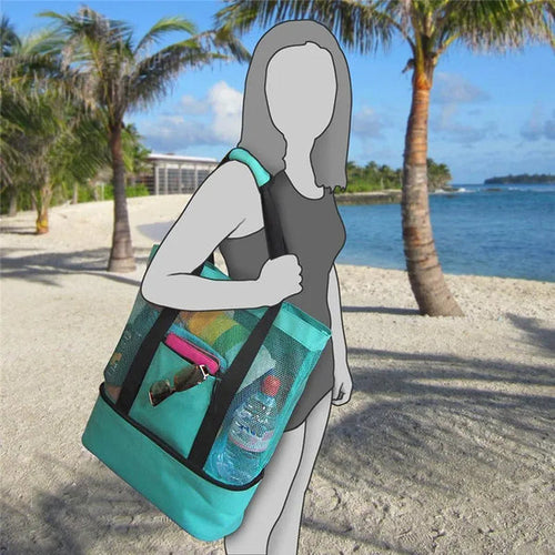 CoolerBag™ - Bolsa de praia com compartimento térmico embutido
