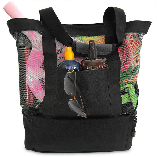 CoolerBag™ - Bolsa de praia com compartimento térmico embutido